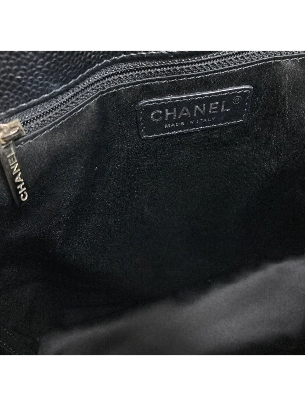 Chanel Quilted CC Logo Chain 2-Way Tote Bag Grained Calfskin